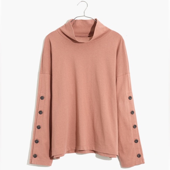 Madewell Tops - Madewell Button-Sleeve Turtleneck Top